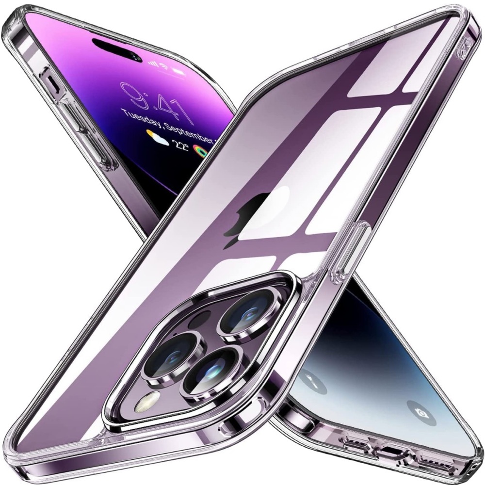 iPhone 14 Pro Case [15FT Drop Protection] [Scratch-Resistant] Non-Slip Clear